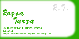 rozsa turza business card